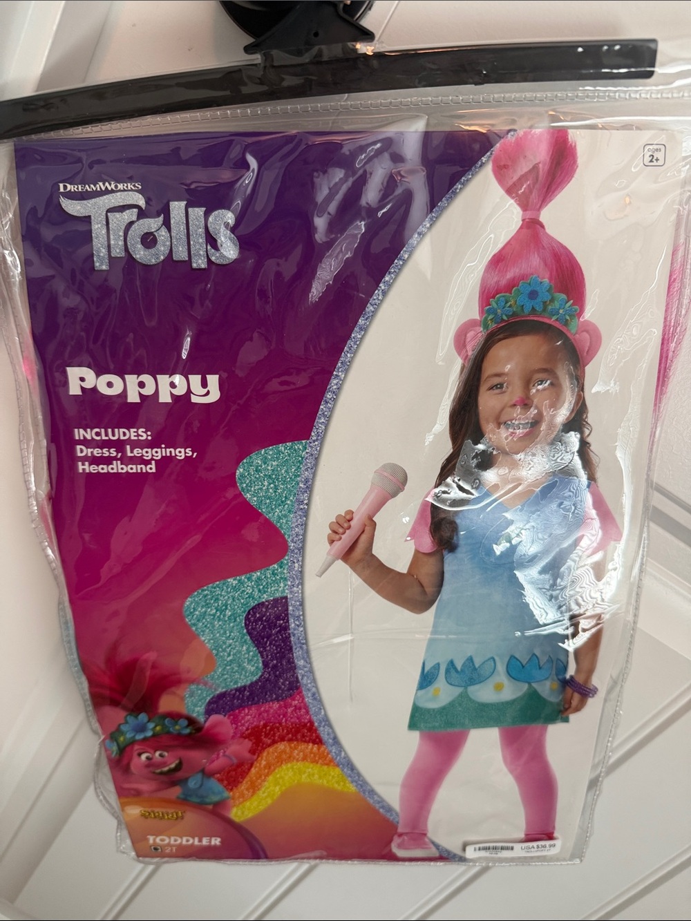 Dreamworks Trolls Poppy Costume - Pink, Blue & Purple